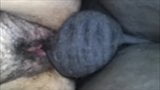 My hairy pussy creaming on black cock snapshot 3