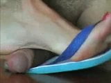 Cock crush with blue flip flops 3 snapshot 5