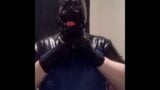 BLUE-BLACK LATEX DILDO SUCKING AND WANKING snapshot 7