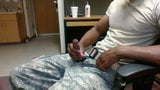 Str8 army guy stroke in office unit snapshot 1