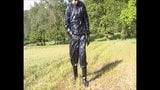 Sunday walk in PVC suit snapshot 5