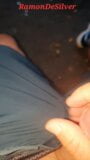 Master Ramon massages, spits and strokes his divine cock in tight silk shorts in the park, very sexy snapshot 9