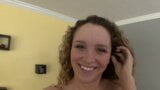 Pierced Titty Fucking Curly Haired Beauty Pounded snapshot 3