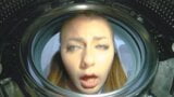 Stupid wife stuck in a washing machine and was hard fucked by husband's friend - Cheating Teen Spooky Boogie snapshot 13