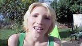 Young blonde picked up to show her masturbation skills snapshot 4