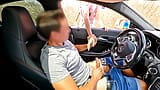 Dick Flash! I jerk off inside the car and a girl passing by helps me finish cumming snapshot 14