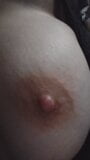 Lubricating my nipples with my own pussy juices snapshot 2