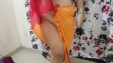 DESI VILLAGE BHABHI CHANGING HER CLOTHES IN BEDROOM WITH CAMERA ON snapshot 3