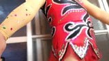 CROSS DRESSING Competitive leotard red snapshot 5