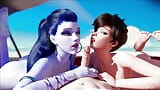 Overwatch Sex Beach : baise intense sur la plage (pipe, Widowmaker vs Tracer, porno 3D NSFW) Ent_Duke snapshot 4