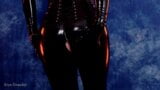 Domme Arya Grander MILF teasing in latex rubber catsuit snapshot 8