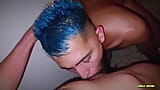 Facial Hot Twink Juan Yepes Sucking Camilo Brown Big Uncut Cock and Getting His Face Covered in Cum snapshot 2