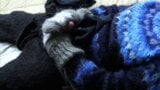 Sweater Fetish Blue Mohair Turtleneck Jumper Masturbation and Cumshot snapshot 9