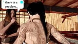 Seksi dövmeli Asyalı Japon ejderha bayan snapshot 2