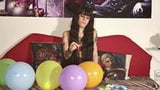 Balloon blowing & popping by teen girl pt2 snapshot 15