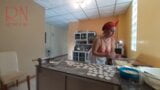 Nudist housekeeper Regina Noir cooking at the kitchen. Naked maid makes dumplings. Naked cooks. Bra 1 snapshot 9