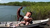 Fishermen can make an outstanding interracial double penetration on a boat with a beautiful chick snapshot 6