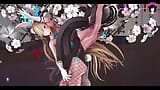 Karin x Asuna - Sexy Dance In Bunny Suit + Gradual Undressing (3D HENTAI) snapshot 3