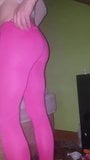 Crossdresser slut pink leggings snapshot 2