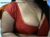 Sexy Telugu aunty boobs on cam with boyfriend snapshot 7