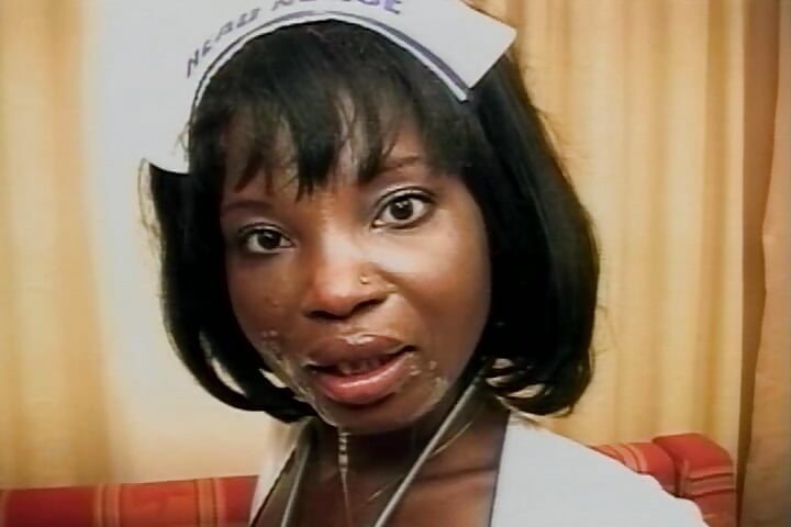 Magnífica negra enfermeira por um enorme bbc