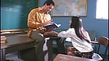 Asian teen college student fucks her teacher in the classroom snapshot 3