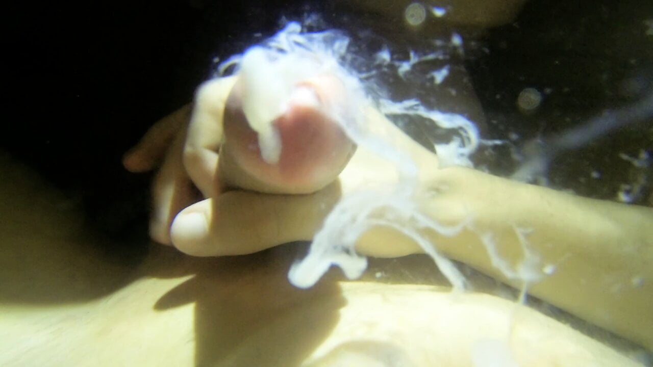 Young Boy is Cumming Underwater