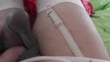 viola pink satin and ff stocking wank snapshot 20