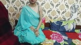 Desi Indian chachi Saara is naked and salutes the cock of her while talking dirty in hindi snapshot 9