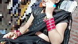Indian Beutifull bhabhi Pissing black saree blouse snapshot 6