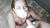 Blowjob and a lot of cum with a mask snapshot 16