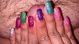 Sparkle nagels spelen met papa's lul snapshot 3