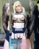 Roztomilá sissy, poskakující prsa a sexy sissygasm snapshot 1