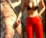 Wanking at a fence snapshot 6