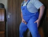 grandpa masturbate in blue overall snapshot 5