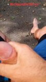 Master Ramon relaxes on the park bench and massages his hot feet and his divine cock, great snapshot 9