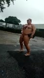 Tanned Brazilian BBW jilling on the street snapshot 3