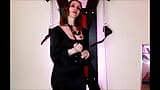 Mistress Eva Latex Femdom MILF Satin Fetish Leather Domina Glases Dance BDSM Solo snapshot 4