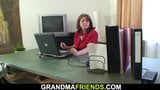 Office mature woman swallows two cocks at once snapshot 1