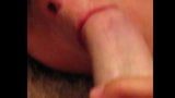 Wife sucking Cock - Super closeup blowjob snapshot 1