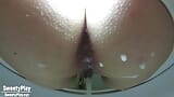 Toilet cam anal milk enema closeups snapshot 12
