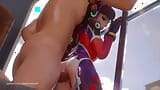 D.Va Pushed Up Getting Fucked In Her Tight Asshole snapshot 7