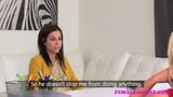 Femaleagent lesbische Fantasie auf der Casting-Couch erfüllt snapshot 4