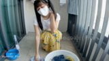 Myanmar Tiny Maid loves to fuck while washing the clothes snapshot 4