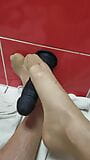 Footjob in pantyhose snapshot 3