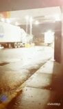 Naked at night wlaking thru truck stop. snapshot 15