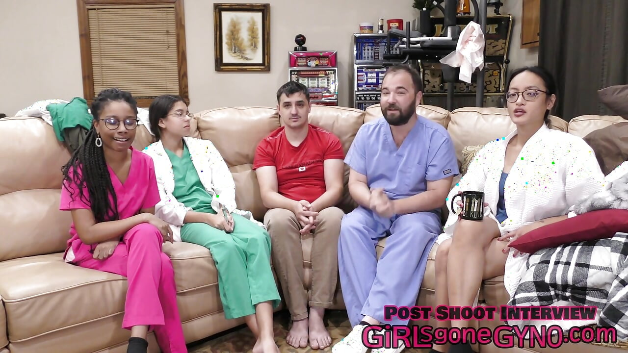 Nurse Channy Crossfire Strip Searches Nurse Aria Nicole, Aria’s Guilty Until Proven Innocent At GirlsGoneGynoCom!