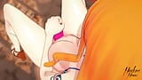 Nami from One Piece rides her dildo snapshot 3