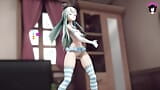 Adolescente con grosse tette grosse che balla in calze sexy (HENTAI 3D) snapshot 2