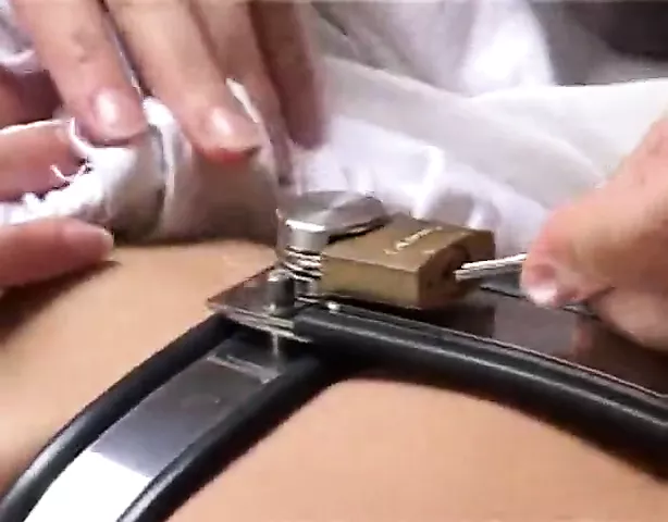 Bride in chastity belt